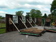 Hut being dismantled in Gayton