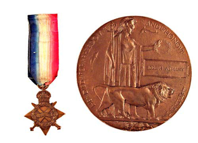 Peace medal and 1914/15 Star image